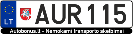 Valstybinis numeris: AUR115