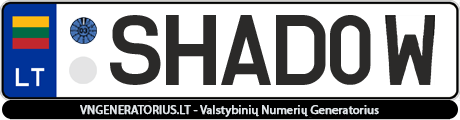 Valstybinis numeris: SHAD0W