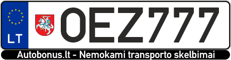 Valstybinis numeris: OEZ777