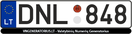 Valstybinis numeris: DNL848