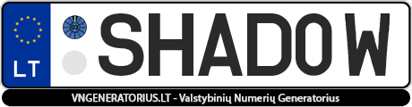 Valstybinis numeris: SHAD0W