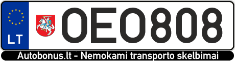Valstybinis numeris: OEO808