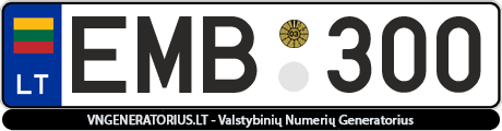 Valstybinis numeris: EMB300
