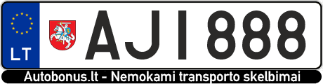 Valstybinis numeris: AJI888