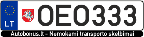 Valstybinis numeris: OEO333