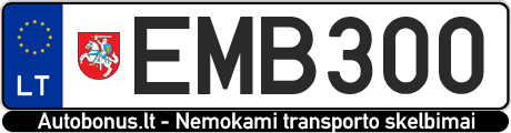 Valstybinis numeris: EMB300