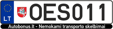 Valstybinis numeris: OES011