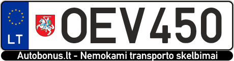 Valstybinis numeris: OEV450