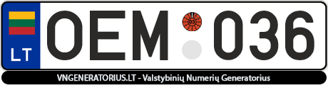Valstybinis numeris: OEM036
