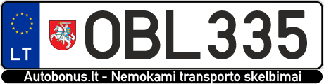 Valstybinis numeris: OBL335