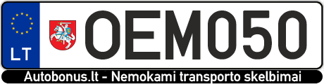 Valstybinis numeris: OEM050