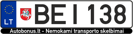 Valstybinis numeris: BEI138