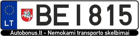 Valstybinis numeris: BEI815
