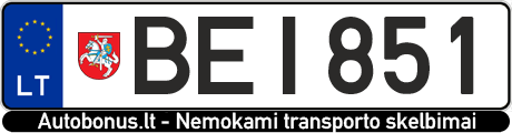 Valstybinis numeris: BEI851