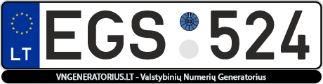 Valstybinis numeris: EGS524