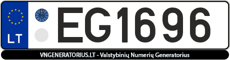 Valstybinis numeris: EG1696
