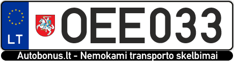 Valstybinis numeris: OEE033