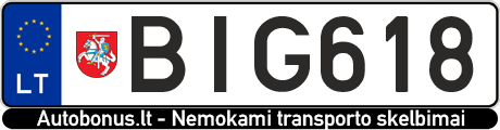 Valstybinis numeris: BIG618
