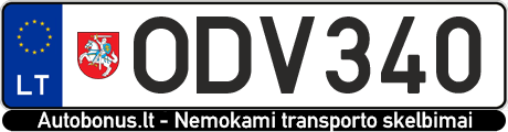 Valstybinis numeris: ODV340