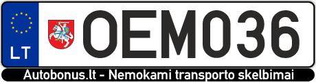 Valstybinis numeris: OEM036