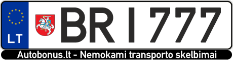 Valstybinis numeris: BRI777