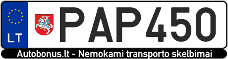Valstybinis numeris: PAP450