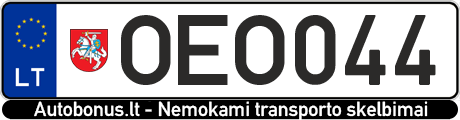 Valstybinis numeris: OEO044