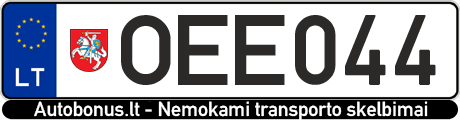 Valstybinis numeris: OEE044