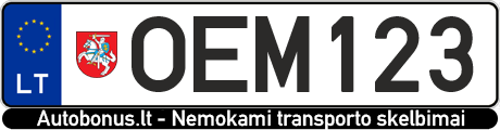 Valstybinis numeris: OEM123