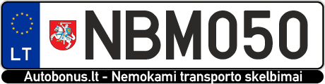 Valstybinis numeris: NBM050