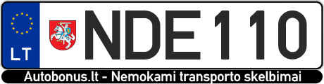 Valstybinis numeris: NDE110