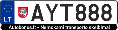 Valstybinis numeris: AYT888