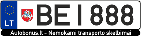 Valstybinis numeris: BEI888