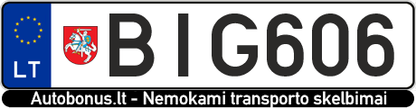 Valstybinis numeris: BIG606