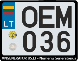 Valstybinis numeris: OEM036