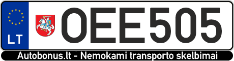 Valstybinis numeris: OEE505