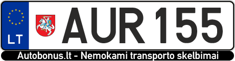 Valstybinis numeris: AUR155