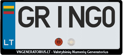 Valstybinis numeris: GRING0
