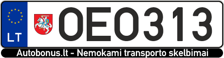 Valstybinis numeris: OEO313