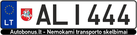 Valstybinis numeris: ALI444