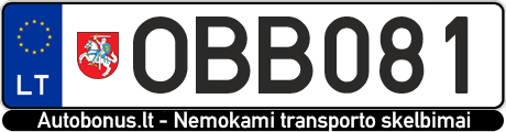 Valstybinis numeris OBB081