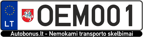 Valstybinis numeris: OEM001