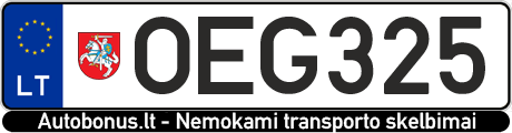 Valstybinis numeris: OEG325