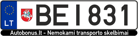 Valstybinis numeris: BEI831