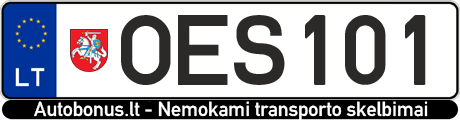Valstybinis numeris: OES101