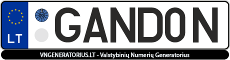 Valstybinis numeris: GAND0N