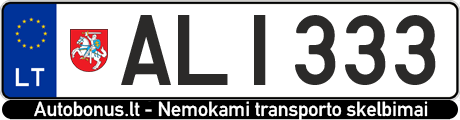 Valstybinis numeris: ALI333