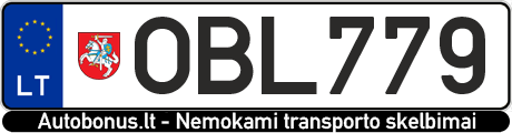 Valstybinis numeris OBL779