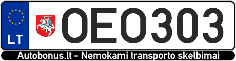 Valstybinis numeris: OEO303