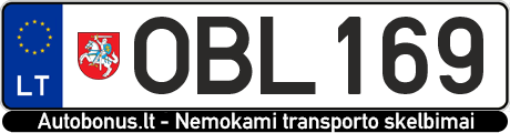 Valstybinis numeris OBL169